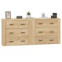 Aparadores 2 piezas madera contrachapada color roble sonoma de vidaXL, Aparadores - Ref: Foro24-3185410, Precio: 189,76 €, De...