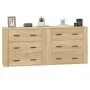 Aparadores 2 piezas madera contrachapada color roble sonoma de vidaXL, Aparadores - Ref: Foro24-3185410, Precio: 186,87 €, De...