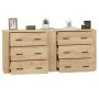 Aparadores 2 piezas madera contrachapada color roble sonoma de vidaXL, Aparadores - Ref: Foro24-3185410, Precio: 186,87 €, De...