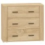 Aparadores 2 piezas madera contrachapada color roble sonoma de vidaXL, Aparadores - Ref: Foro24-3185410, Precio: 186,87 €, De...