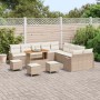 Conjunto de sofá de jardín con cojín 14 pcs Beige y Crema en Sofás de exterior | Comprar online en Foru.es