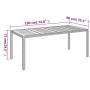 Mesa de jardín superficie de madera ratán PE negro 190x90x75 cm de vidaXL, Mesas de jardín - Ref: Foro24-319905, Precio: 194,...