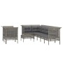Set de muebles de jardín 9 pzas y cojines ratán sintético gris de vidaXL, Conjuntos de jardín - Ref: Foro24-3187543, Precio: ...