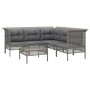 Set de muebles de jardín 6 pzas y cojines ratán sintético gris de vidaXL, Conjuntos de jardín - Ref: Foro24-3187514, Precio: ...