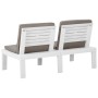Set de muebles de jardín 3 piezas con cojines plástico blanco en Conjuntos de jardín | Comprar online en Foru.es