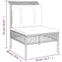 Set de muebles de jardín 3 pzas y cojines ratán sintético gris de vidaXL, Conjuntos de jardín - Ref: Foro24-3187474, Precio: ...
