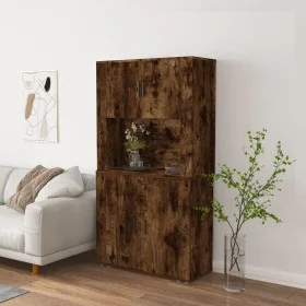 Aparador alto madera contrachapada roble ahumado de vidaXL, Aparadores - Ref: Foro24-3185356, Precio: 143,69 €, Descuento: %