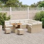 Conjunto de sofá de jardín con cojín 12 pcs Beige y Crema en Sofás de exterior | Comprar online en Foru.es