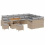 Conjunto de sofá de jardín con cojín 12 pcs Beige y Gris Claro en Sofás de exterior | Comprar online en Foru.es