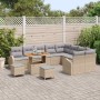 Conjunto de sofá de jardín con cojín 12 pcs Beige y Gris Claro en Sofás de exterior | Comprar online en Foru.es