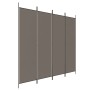 Biombo divisor de 4 paneles de tela gris antracita 200x220 cm de vidaXL, Divisores de ambientes - Ref: Foro24-350200, Precio:...