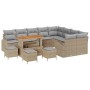 Conjunto de sofá de jardín con cojín 13 pcs Beige y Gris Claro en Sofás de exterior | Comprar online en Foru.es