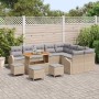 Conjunto de sofá de jardín con cojín 13 pcs Beige y Gris Claro en Sofás de exterior | Comprar online en Foru.es