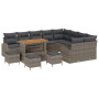 Conjunto de sofá de jardín con cojín con almohada 13 pcs Gris en Sofás de exterior | Comprar online en Foru.es