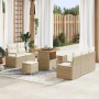 Conjunto de sofá de jardín con cojín 8 pcs Beige y Crema en Sofás de exterior | Comprar online en Foru.es