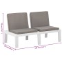Set de muebles de jardín 6 piezas con cojines plástico blanco en Conjuntos de jardín | Comprar online en Foru.es