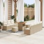 Conjunto de sofá de jardín con cojín 10 pcs Beige y Crema en Sofás de exterior | Comprar online en Foru.es