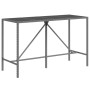 Mesa y taburetes altos jardín 9 pzas y cojines ratán PE gris de vidaXL, Conjuntos de jardín - Ref: Foro24-3187638, Precio: 37...