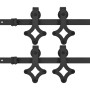 Kit de herrajes de puertas correderas acero negro 2 uds 200 cm en Materiales de construcción | Comprar online en Foru.es