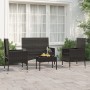 Juego de jardín con cojines 4 piezas ratán sintético negro de vidaXL, Conjuntos de jardín - Ref: Foro24-319498, Precio: 216,6...