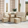Conjunto de sofá de jardín con cojín 8 pcs Beige y Crema en Sofás de exterior | Comprar online en Foru.es