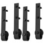 Kit de herrajes de puertas correderas acero negro 2 uds 183 cm en Materiales de construcción | Comprar online en Foru.es