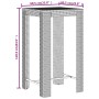 Mesa y taburetes altos jardín 3 pzas madera y ratán PE gris de vidaXL, Conjuntos de jardín - Ref: Foro24-3187711, Precio: 197...