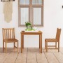 Conjunto de comedor de jardín de 3 piezas 80x80 cm de madera maciza de teca en Conjuntos de jardín | Comprar online en Foru.es