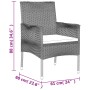 Set de comedor de jardín 9 pzas y cojines ratán sintético negro de vidaXL, Conjuntos de jardín - Ref: Foro24-3187321, Precio:...