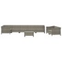 Set de muebles de jardín 9 pzas y cojines ratán sintético gris de vidaXL, Conjuntos de jardín - Ref: Foro24-3187290, Precio: ...