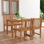 Conjunto de comedor de jardín de 5 piezas, 120 x 70 cm, madera maciza de teca en Conjuntos de jardín | Comprar online en Foru.es