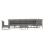 Set de muebles de jardín 8 pzas y cojines ratán sintético gris de vidaXL, Conjuntos de jardín - Ref: Foro24-3187527, Precio: ...