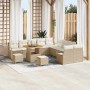 Conjunto de sofá de jardín con cojín 13 pcs Beige y Crema en Sofás de exterior | Comprar online en Foru.es