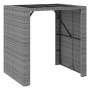 Mesa y taburetes altos jardín 5 piezas y cojines ratán PE gris de vidaXL, Conjuntos de jardín - Ref: Foro24-3187626, Precio: ...