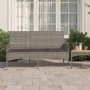 Banco de jardín de 3 plazas con cojines ratán sintético gris de vidaXL, Bancos de jardín - Ref: Foro24-319493, Precio: 91,85 ...