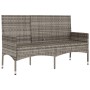 Banco de jardín de 3 plazas con cojines ratán sintético gris de vidaXL, Bancos de jardín - Ref: Foro24-319493, Precio: 91,85 ...