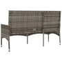 Banco de jardín de 3 plazas con cojines ratán sintético gris de vidaXL, Bancos de jardín - Ref: Foro24-319493, Precio: 91,85 ...
