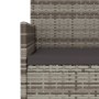 Banco de jardín de 3 plazas con cojines ratán sintético gris de vidaXL, Bancos de jardín - Ref: Foro24-319493, Precio: 91,85 ...