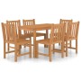 Conjunto de comedor de jardín de 7 piezas, 120 x 70 cm, madera maciza de teca en Conjuntos de jardín | Comprar online en Foru.es