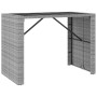 Mesa y taburetes altos jardín y cojines 7 pzas ratán PE gris de vidaXL, Conjuntos de jardín - Ref: Foro24-3187628, Precio: 51...