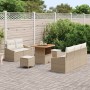 Conjunto de sofá de jardín con cojín 8 pcs Beige y Crema en Sofás de exterior | Comprar online en Foru.es