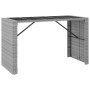 Mesa y taburetes altos jardín 9 pzas y cojines ratán PE gris de vidaXL, Conjuntos de jardín - Ref: Foro24-3187624, Precio: 43...