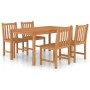Conjunto de comedor de jardín de 5 piezas, 150 x 90 cm, madera maciza de teca en Conjuntos de jardín | Comprar online en Foru.es