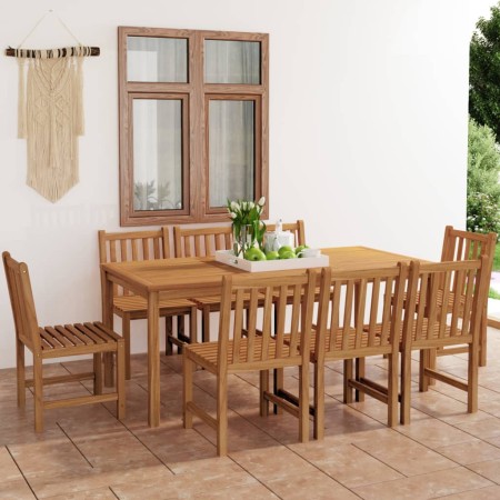 Conjunto de comedor de jardín de 9 piezas, 180 x 90 cm, madera maciza de teca en Conjuntos de jardín | Comprar online en Foru.es