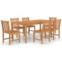Conjunto de comedor de jardín de 7 piezas, 200 x 100 cm, madera maciza de teca en Conjuntos de jardín | Comprar online en Foru.e