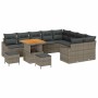Conjunto de sofá de jardín con cojín con almohada 12 pcs Gris en Sofás de exterior | Comprar online en Foru.es