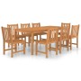 Conjunto de comedor de jardín de 9 piezas, 200 x 100 cm, madera maciza de teca en Conjuntos de jardín | Comprar online en Foru.e