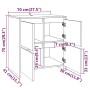Aparador de madera contrachapada roble Sonoma 70x41x75 cm de vidaXL, Aparadores - Ref: Foro24-809767, Precio: 83,70 €, Descue...