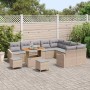 Conjunto de sofá de jardín con cojín 12 pcs Beige y Gris Claro en Sofás de exterior | Comprar online en Foru.es