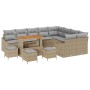Conjunto de sofá de jardín con cojín 13 pcs Beige y Gris Claro en Sofás de exterior | Comprar online en Foru.es